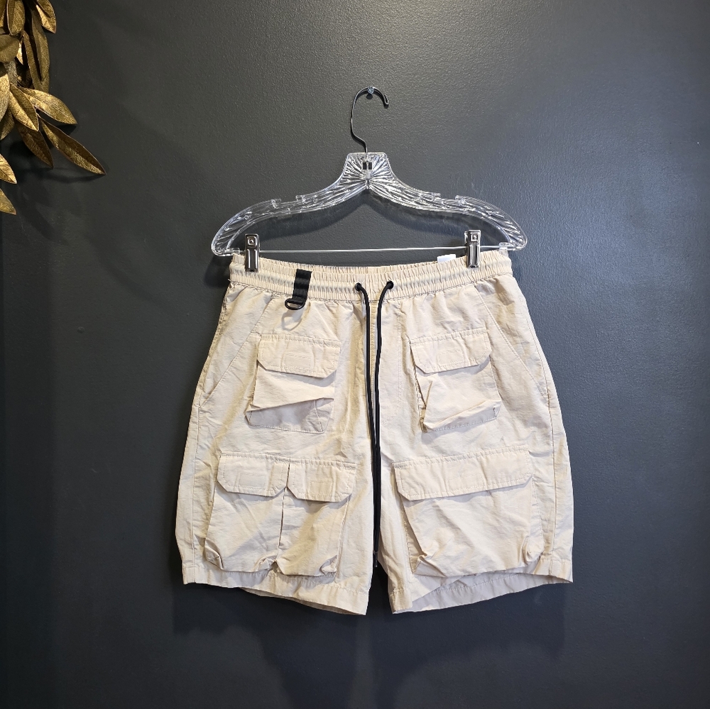 PacSun Stone Nylon Blend Cargo Shorts Taupe Sz S
